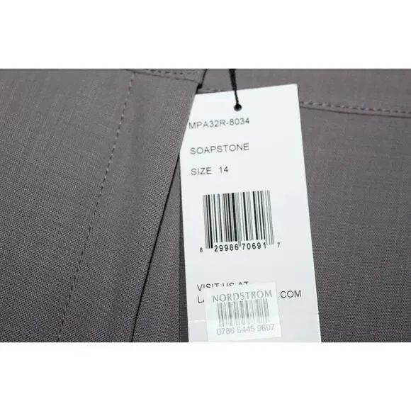 NWT Lafayette148 Trouser Wide Leg Pants Wool Blend Soapstone Size 14 H10126 - Picture 3 of 11